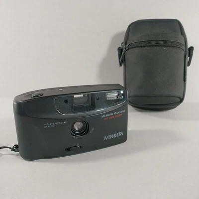 Minolta Memory Maker III 35mm Film Point & Shoot Camera With Camera Case Tested  - Image 1 of 4