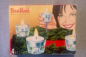 Bon Noel Advent Lichter  gold Adventskranz Deko Weihnachten Kranz Kerzenhalter - Bild 1 von 9
