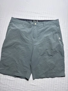 Quicksilver Amphibian Shorts Mens Sz 36 GreenChino Water Repellant 4 Way Stretch - Picture 1 of 10
