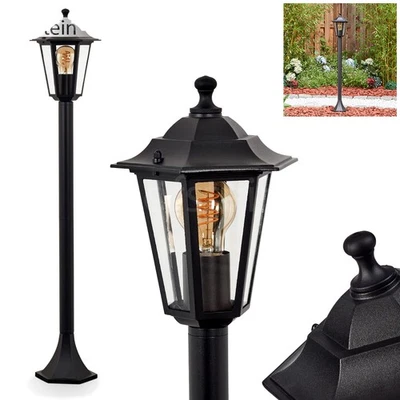 HOFSTEIN Rivale Wegeleuchte Wegelampe Garten aus Metall/Glas in Schwarz/Klar - Bild 1 von 4