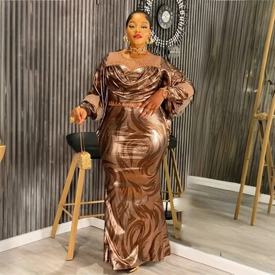 African Women Bodycon Long Dress Evening Party Formal Gown Plus Size Formal Prom - Image 1 of 4