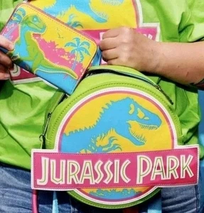 Jurassic Park LoungeFly Backpack & Wallet Nwt SDCC FUNKO 2023 30TH Anniversary - Picture 1 of 10