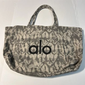 Bolso de Mano ALO Yoga Gris Tie Dye Grande de Lona Gimnasio Viaje Equipaje de Mano NUEVO NT - Imagen 1 de 4