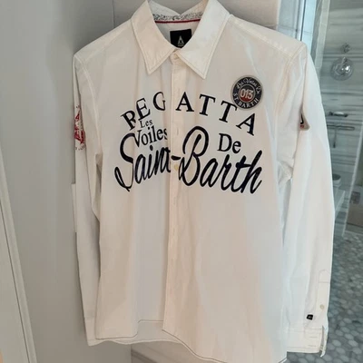 Camisa St Barth Les Voiles de Hombre Blanca LS Bordada L Grande Saint Barts Foto 1 de 4
