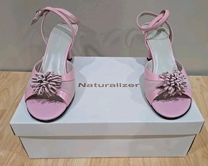 Women's 6 1/2M Naturalizer Ainsley Cotton Candy Open Toe High Heel PINK Pre-Own - Picture 1 of 6
