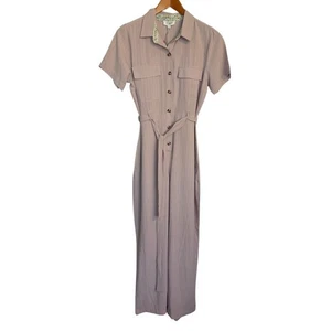 Neu mit Etikett Umgee Overall Damen klein hellbraun Safari Gürtel Outdoor Babyparty Abenteuer - Bild 1 von 8