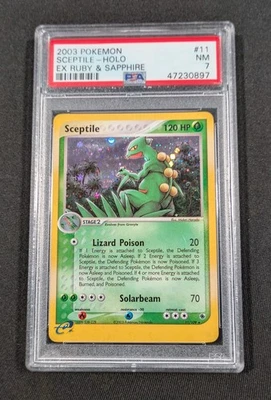 Pokemon Card Holo Sceptile 11/109 PSA 7 NM ex Ruby & Sapphire - Image 1 of 2