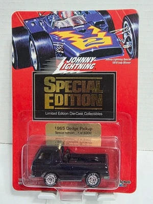 1965 DODGE PICKUP TRUCK BLACK JOHNNY LIGHTNING DIECAST SPECIAL EDITION 1994 - Image 1 of 4