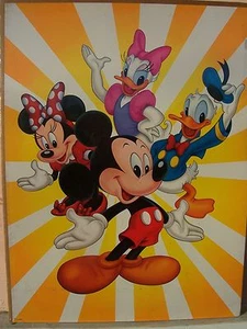 Disney Mickey Minnie Mouse Donald Daisy Duck 18" by 24" new poster vintage - Picture 1 of 1