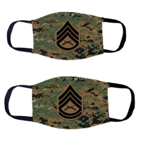 Face Mask - STAFF OR GUNNERY SERGEANT SEMPER FI US MARINES Washable/Reusable - Picture 1 of 6