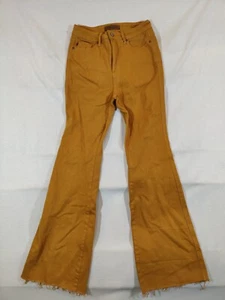 Judy Blue Jeans Damen 1/25 Ringelblume High Waist Bauchkontrolle Schlag roher Saum orang - Bild 1 von 11