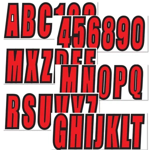 Decals Set of 4 Watercraft Registration Numbers 3\" lettering Vinyl Boat JetSki - Imagen 1 de 8