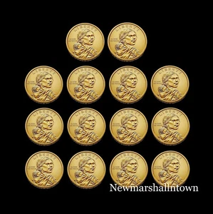 2012 2013 2014 2015 2016 2017 2018 P+D Native American Sacagawea BU US Mint Roll - Picture 1 of 8