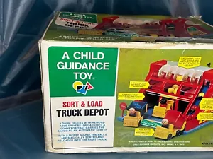 SORT & LOAD TRUCK DEPOT A CHILD GUIDANCE TOY IN BOX VINTAGE - Picture 1 of 7