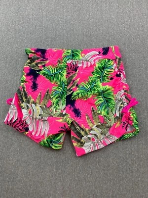 Traje de baño corto tropical brillante para niñas talla 11-12Y rosa corbata lateral súper lindo sedoso Foto 1 de 4