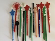 Set of 20 Vintage Assorted Bar Swizzle/Stir/Sticks