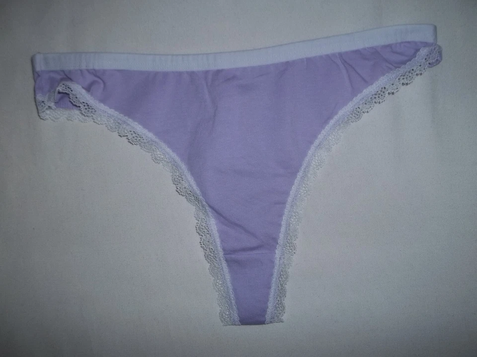 Shein tween girls lace trim cotton thong panties pastel purple nwot - Image 1 of 2
