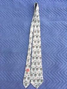 Tommy Bahama Neck Tie Mens Silk Tropical 4" x 60" Palm Trees Gold High End Work - Picture 1 of 7