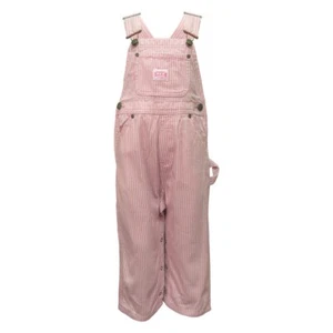 Key Kid's Pink Stripe Bib Overall Size 7 - Picture 1 of 2