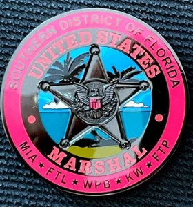 US Marshals Service SDofFL SecondGEN BCAM 1,75 pollici versione moneta sfida - Foto 1 di 3
