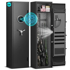 4-6 Rifle Gun Safe, Biometric Gun Safe, 54" Long Gun Safe for Rifles and Pistols - Picture 1 of 8