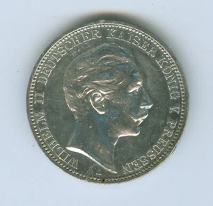 ESTADOS ALEMANES--PRUSIA 1909-A TRES MARCAS--SIN CIRCULAR - Imagen 1 de 2