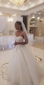 Beautiful Ivory Alfred Angelo princess bridal dress size 10 - Picture 1 of 4