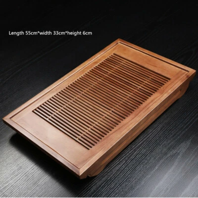 Luxury Hard Wooden Tea Tray Gongfu Tea Tray Serving Table Plate Water Storage - Image 1 of 4