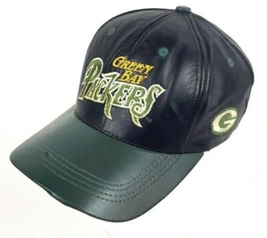Green Bay Packers Mütze 🏈 Vintage 90er Echtleder Snapback Cap Vintage 1990er USA - Bild 1 von 7
