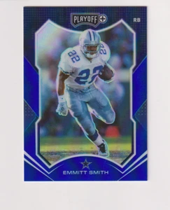 RARE Emmitt Smith 2021 Playoff Plus Blue Prizm #106 /50 Cowboys HOF RB 🔥 SSP - Picture 1 of 2
