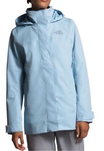 North Face Women's Westoak City Trench Coat Angel Falls Blue Size Large Dryvent