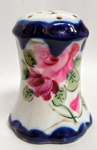 ANTIKE HANDBEMALTE PORZELLAN HUTNADEL STICKPIN HALTER ROSA ROSE DESIGN - Bild 1 von 6