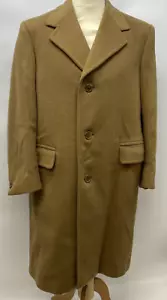 Crombie Overcoat Men's Size 42 R Camel Wool B14 - Picture 1 of 8