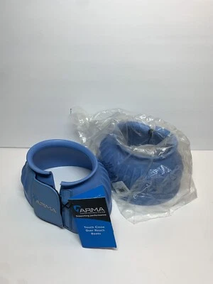 Shires Equestrian Horse Arma Overreach Bell Boots 134V XXF Full, 1x Blue Pair - Image 1 of 4