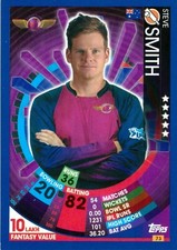 ✺New✺ 2017 2018 RISING PUNE SUPERGIANT IPL Cricket Card STEVE SMITH Topps Attax