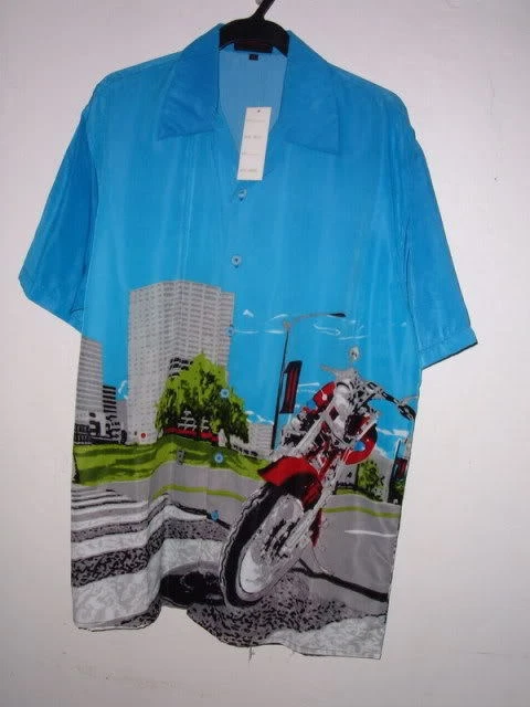 Новый с Ярлыками красный грязь мотоцикла Гавайская рубашка фото sz M XL или XXL - Изображение 1 из 1