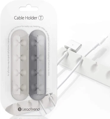 Lead Trend 2 Pack Tangle Free Cable Clips Cord Management Organizer Holder - Image 1 of 4