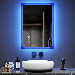 EMKE LED Bathroom Mirror With Bluetooth Shaver Socket Demister Dimmable Lights