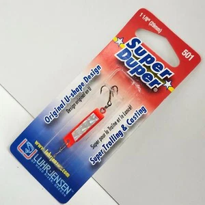 Luhr Jensen Super Duper 501 Fishing Lures Fire Silver P-Lite 1303-501-0157 - Picture 1 of 3