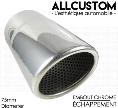 CANULE EMBOUT CHROME SORTIE ECHAPPEMENT TUBE TUYAU pour CHRYSLER SEBRING JS 07< - Imagen 1 de 4