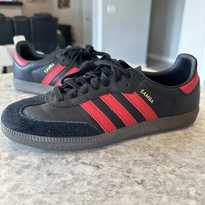 Size 8.5 - adidas Manchester United x Samba Team Black Real Red | HQ7030 - Picture 1 of 16