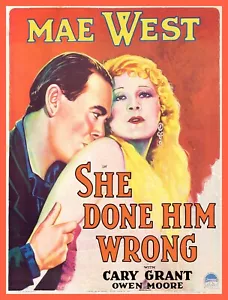 11537.Decor Poster.Room wall home art design.Mae West retro movie Done him wrong - Picture 1 of 1