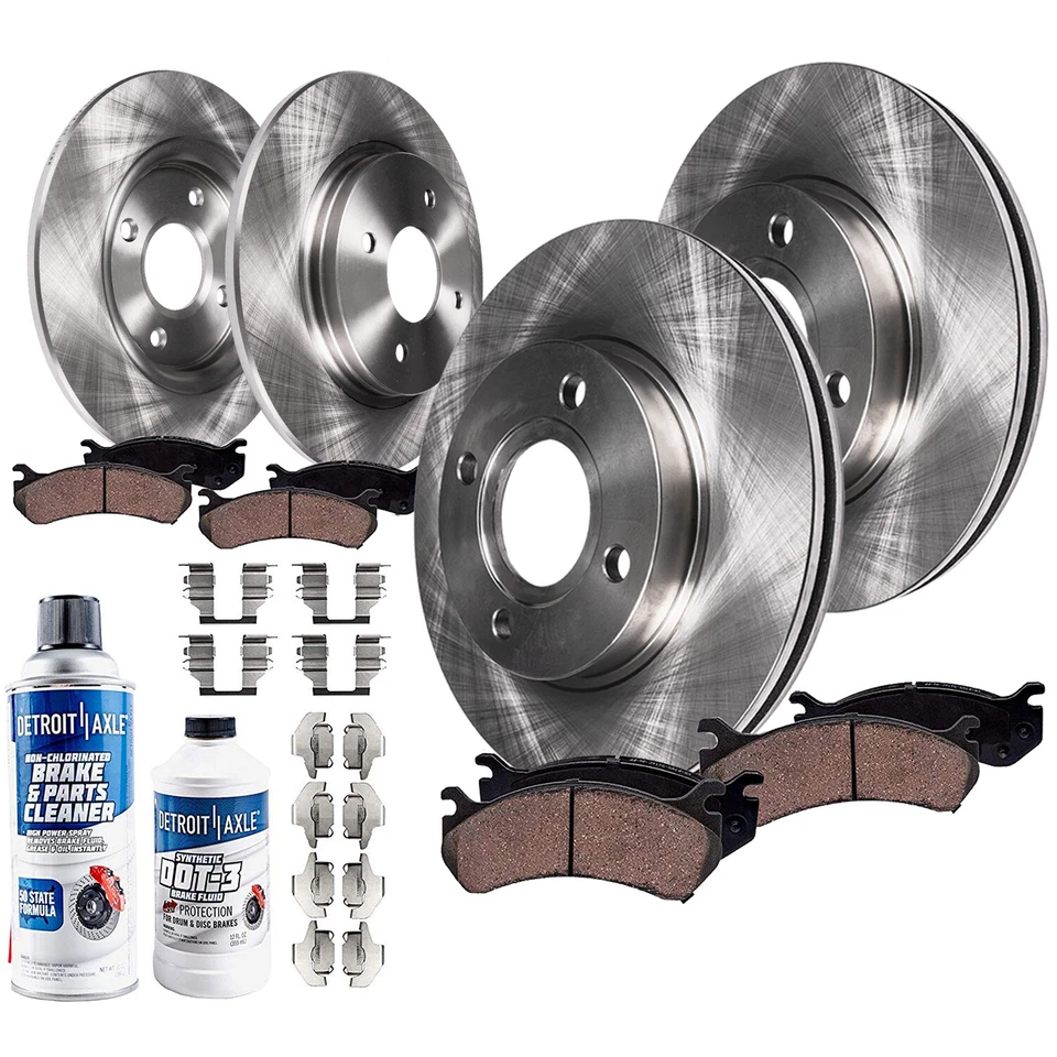 Front & Rear Disc Brake Rotors + Ceramic Pads for 1994 1995 1996 Infiniti G20 - Image 1 of 1