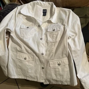 ladies white denim blazer jacket xl - Picture 1 of 1