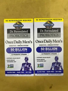 2 New Garden of Life Probiotics Once Daily Men's - 30 Capsules Each Exp. 02/26+ - Picture 1 of 1