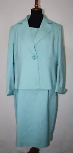 Kasper Gr. 14 mintgrünes Etuikleid & 1 Knopf Blazer Sakko Anzug komplett gefüttert - Bild 1 von 10