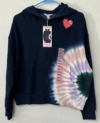 NUEVO CON ETIQUETAS Wildfox Hadley Para Mujer Calce Relajado Tie-Dye Sudadera con Capucha Talla Pequeña $126 Foto 1 de 4