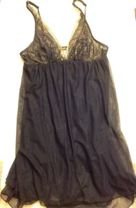 COSABELLA CLEOPE Nightgown Sleep Babydoll Chemise Navy Mesh ITALY NWT S New - Picture 1 of 6
