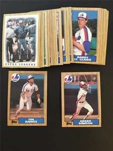 1987 Topps Montreal Expos Team Set With Traded 33 Cards - Bild 1 von 1