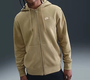 Men's Full-Zip Fleece Hoodie Beige Size XXL NWT MSRP $70 - Picture 1 of 10